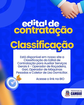 Post do instagram da Prefeitura de Mandirituba