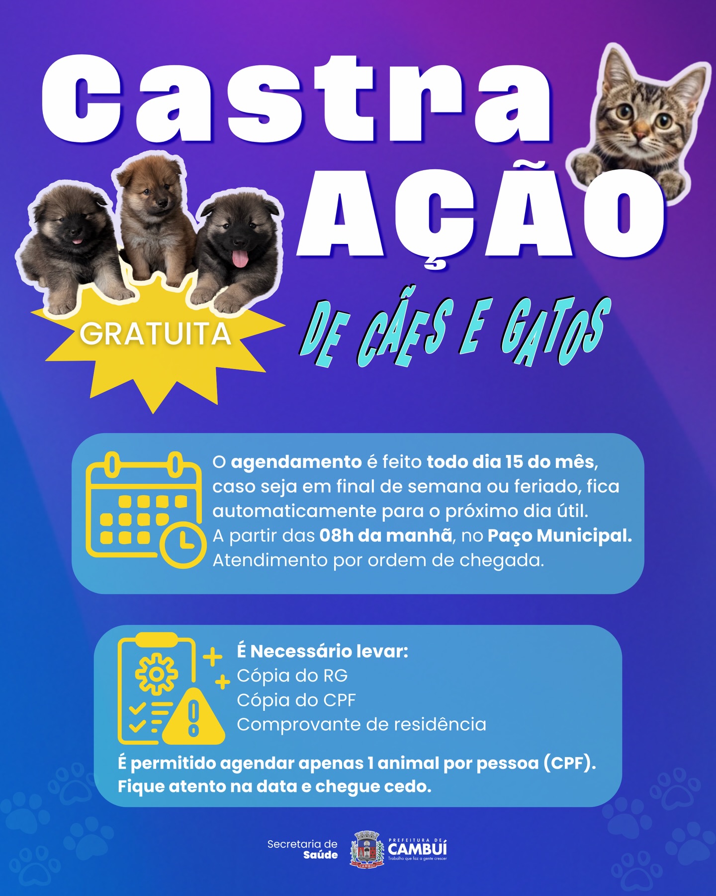 Post do instagram da Prefeitura de Mandirituba